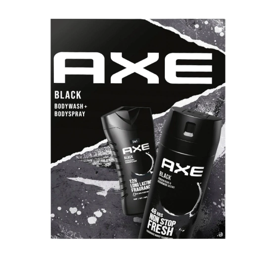Axe Black zestaw prezentowy dla mężczyzn żel pod prysznic 250 ml   dezodorant w areozolu 150 ml