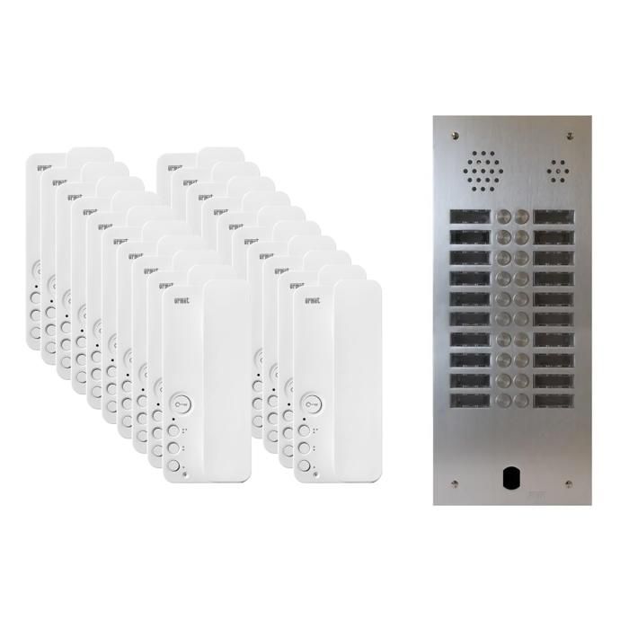 URMET 2-row intercom kit with 20 handsets