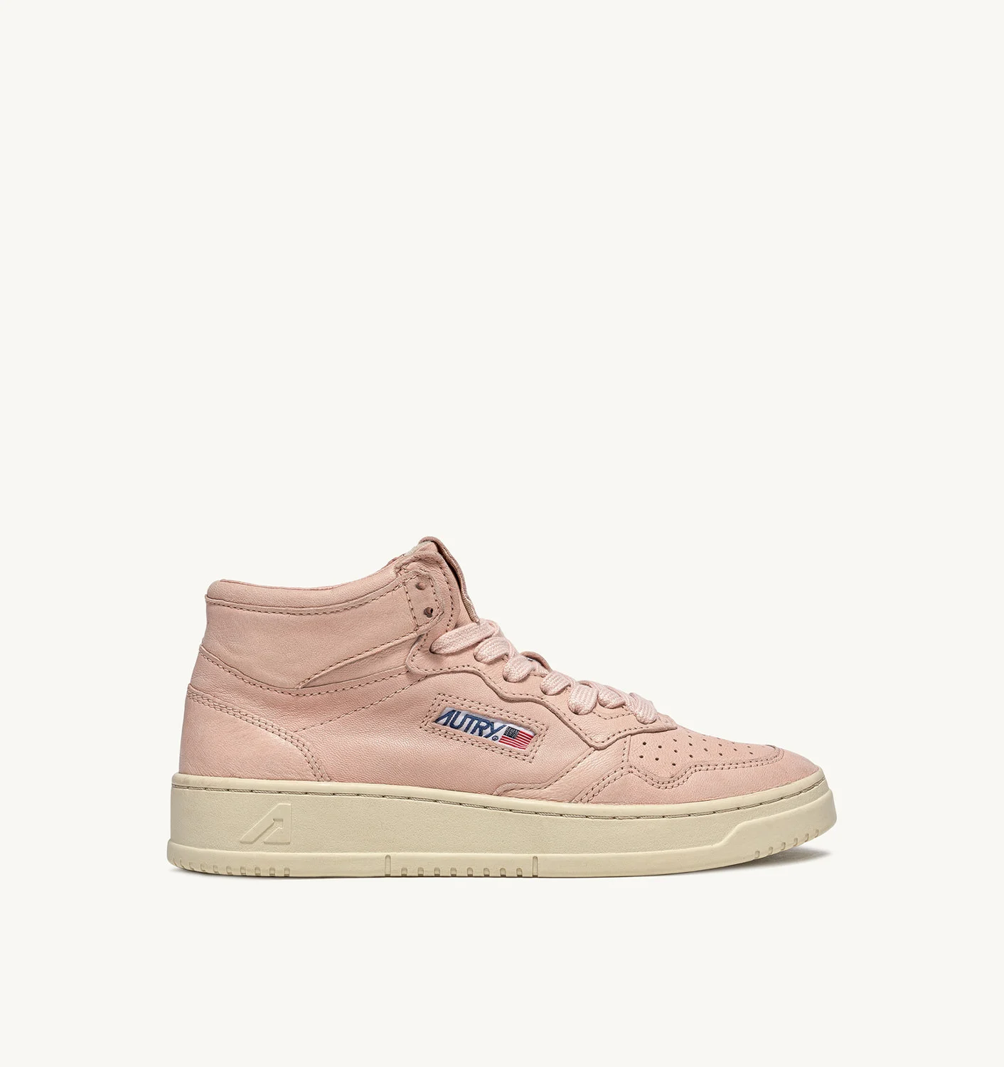 Adidași Medalist Mid din piele de capră moale, culoare piersică