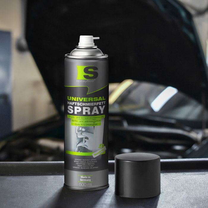 Spraytive 1× 500ml – universal spray of adhesive grease, penetrating lubricant for cars, joints and bearings