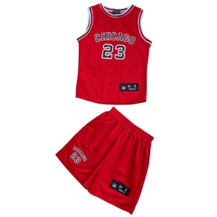 Maillot de Basketball et short Enfant - Inspiré de Chicago 23 - rouge - - Rouge