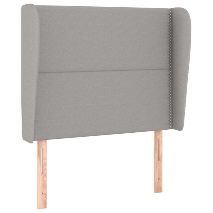 Tête de lit - vidaXL - Gris clair - Tissu durable - Hauteur réglable - Pieds robustes
