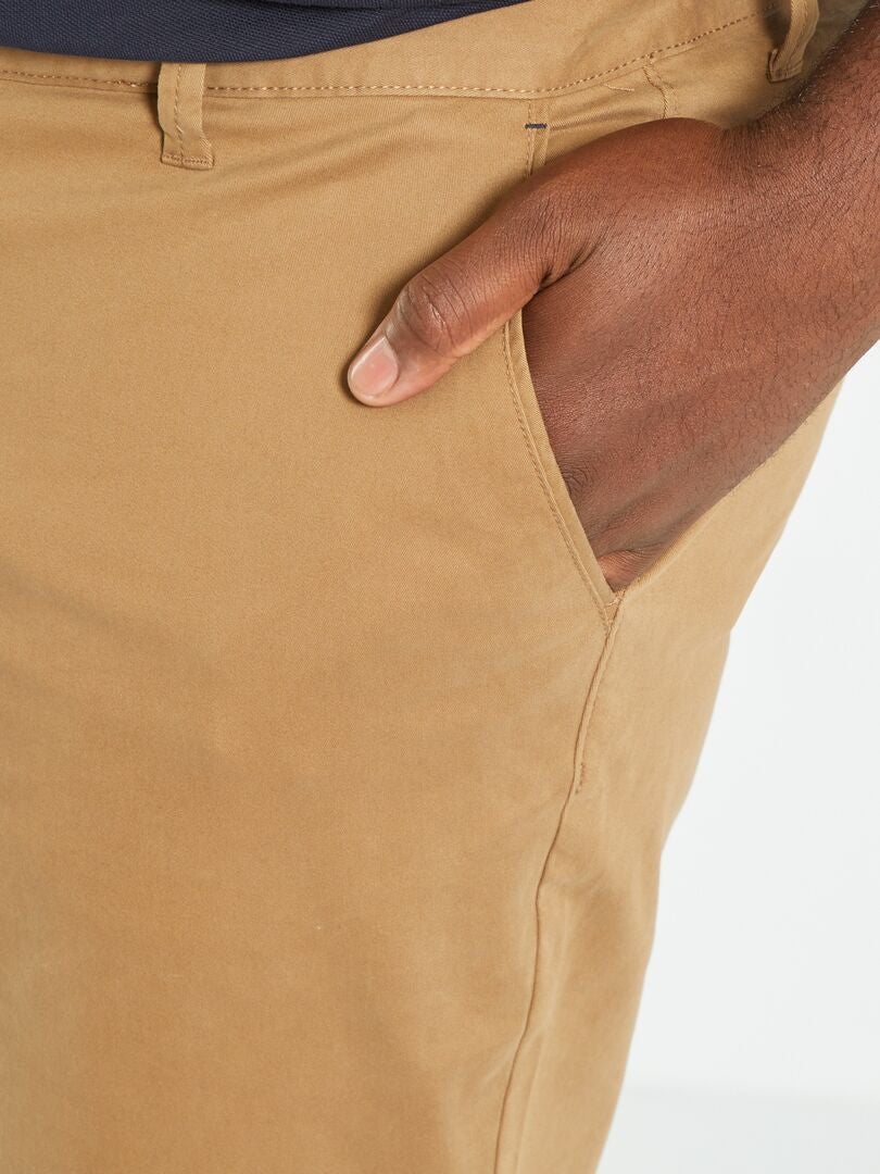 Nauwe chino broek maat L34 - bruin