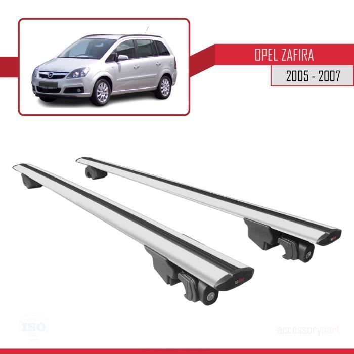 Roof bars - Opel - Zafira 2005-2007 - Aluminum - Gray - Lockable