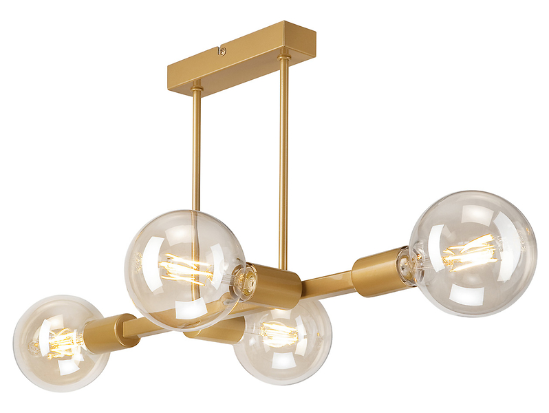 Lampa sufitowa Astrid 4-punktowa stalowa złota