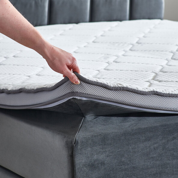 Boxspringbett Premium, ανθρακί, 180 x 200 εκ.