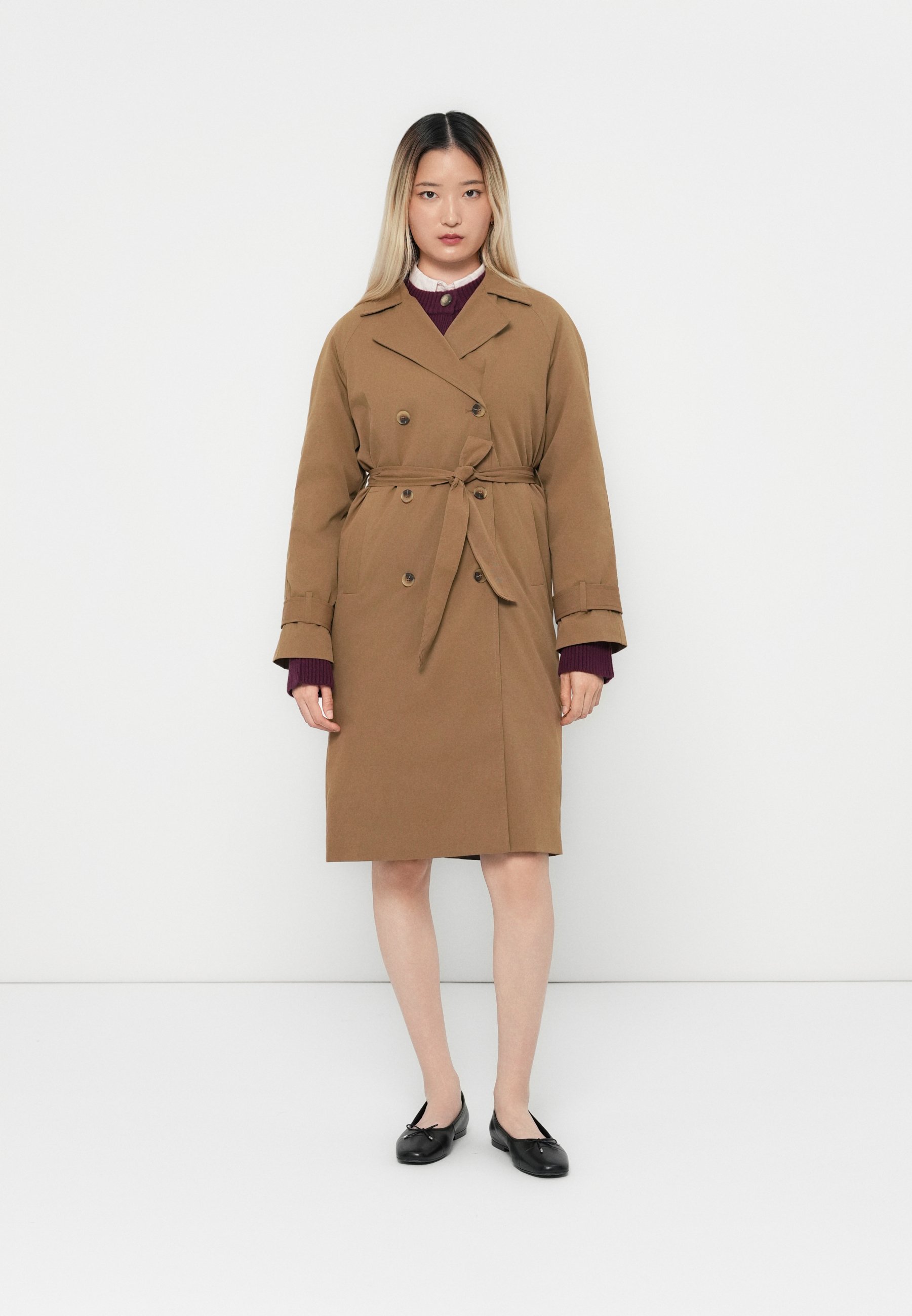 ONLY ONLORCHID LIFE QUILT LONG - Trenchcoat - otter