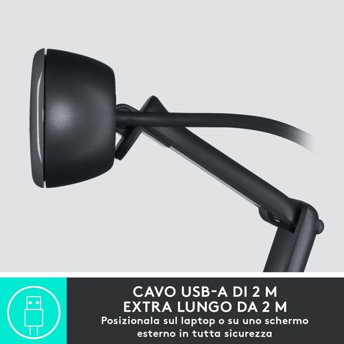Webcam - LOGITECH - BRIO 505 - 1920 x 1080 px - Microphone intégré - Autofocus