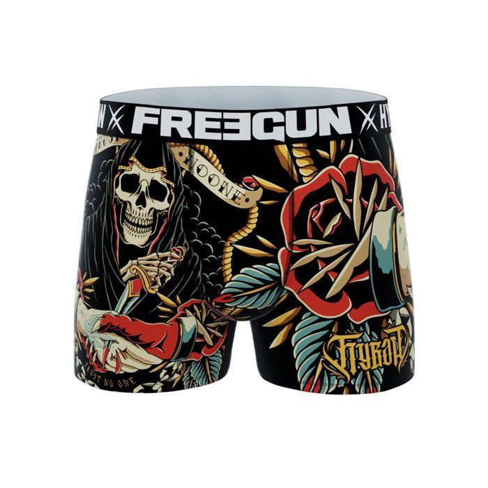 Freegun HYRAW Men's Boxer Shorts, Men's Underwear - Black (Pack of 4)