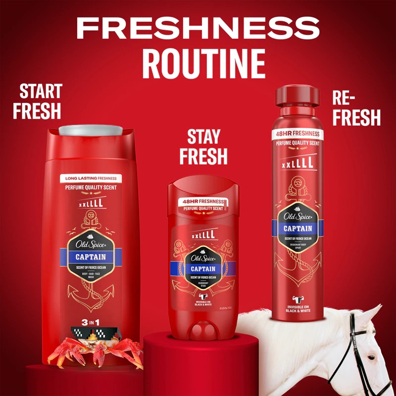 „Old Spice Captain“ vyriškas dezodorantas-stiklas