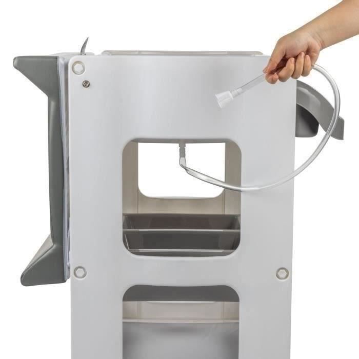 Fasciatoio e vaschetta da bagno 2 in 1 BEBECONFORT Dolphy, dalla nascita fino a 12 mesi (11 kg), grigio nebbia