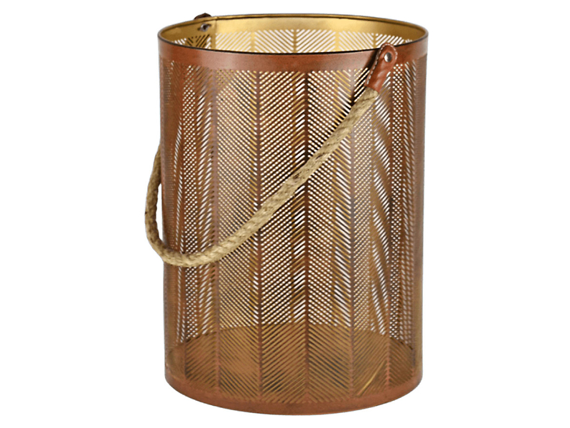 Lampion indyjski metalowy Gold 20 cm