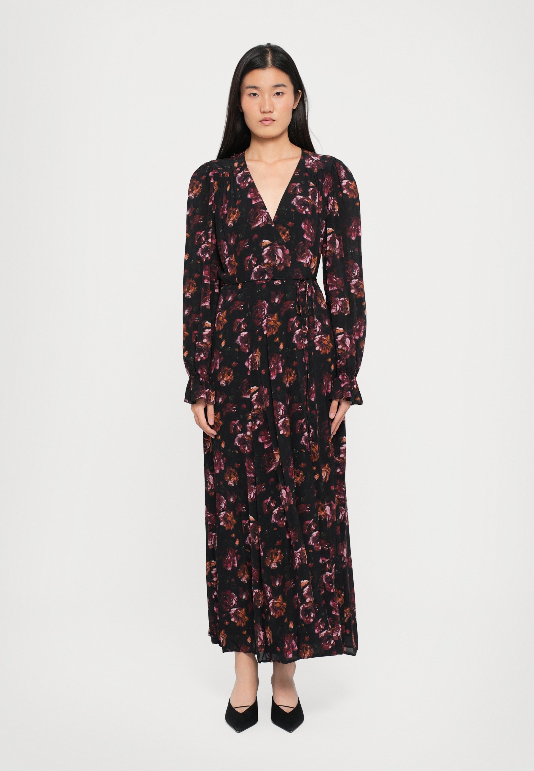 The Kooples ROBE - Maxikjole - svart/rød