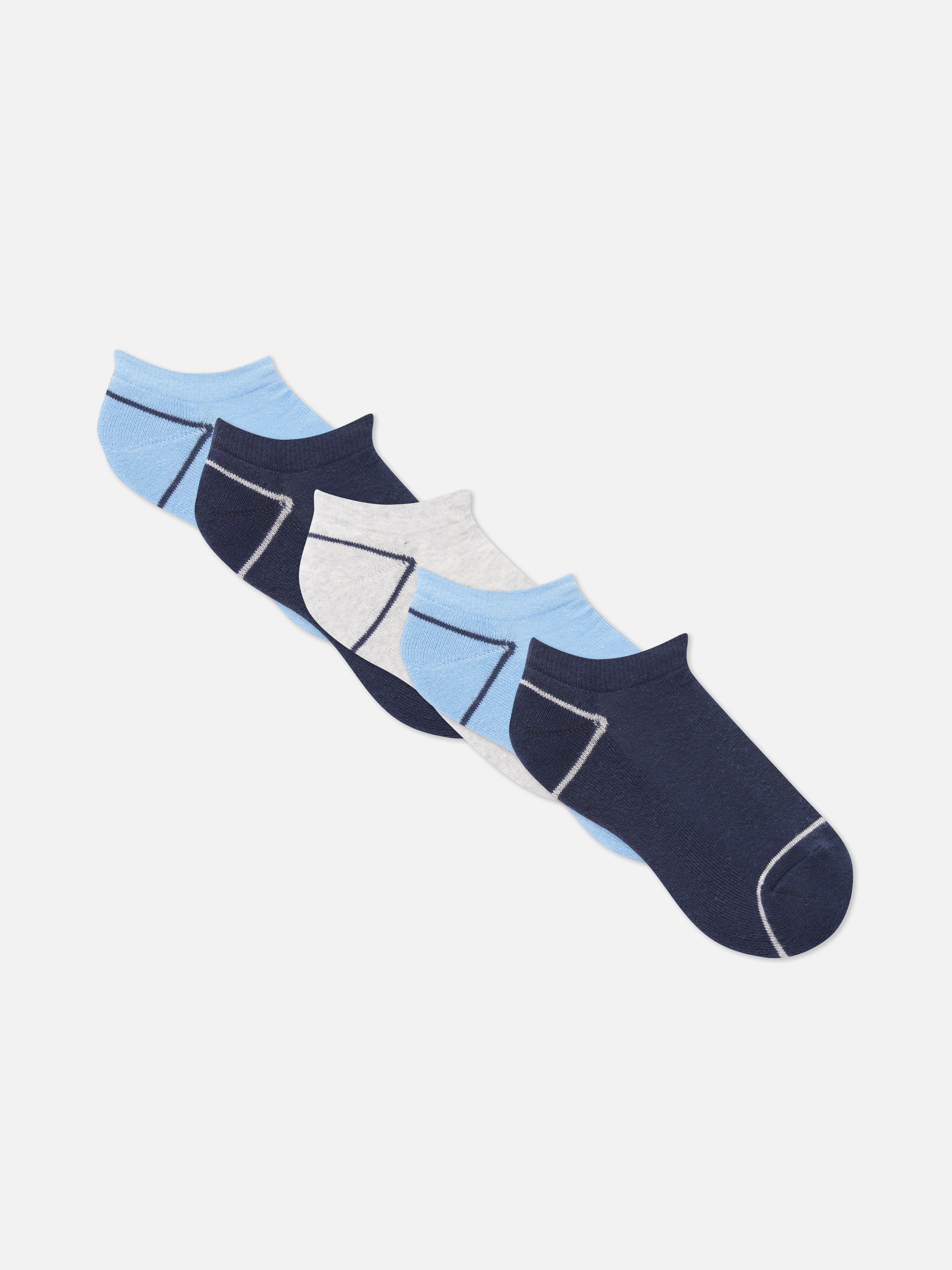 Verschiedene Sneaker-Socken, 5 Paar. Diese kurzen Socken haben elastische Bündchen und einen sportlichen Look.