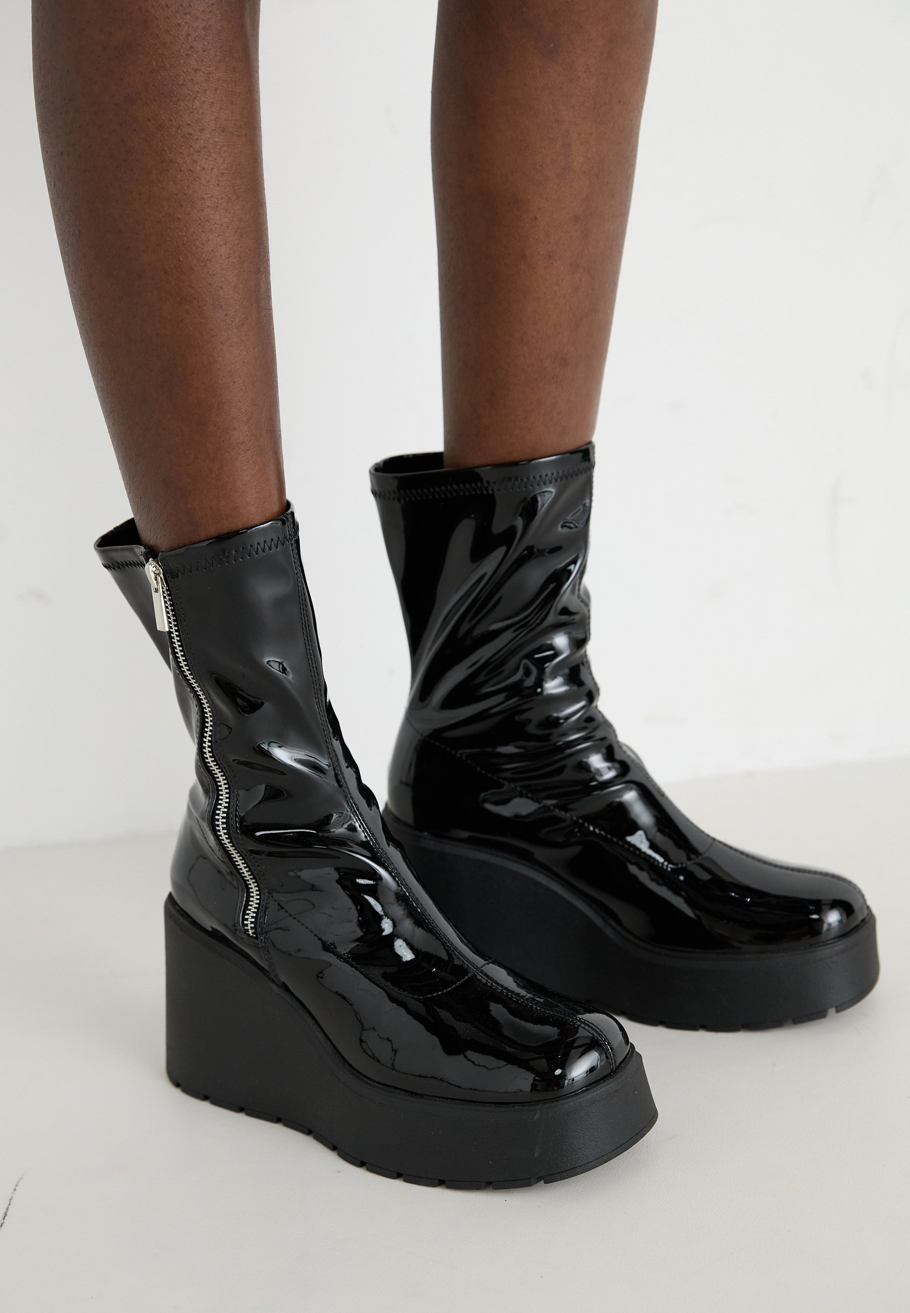 Even&Odd Plateau-Ankle-Boots – schwarz