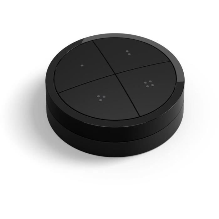 Télécommande Philips Hue Tap Dial Switch - Noir - Contrôle multi-pièces - Compatible Alexa - Intérieur - Pile