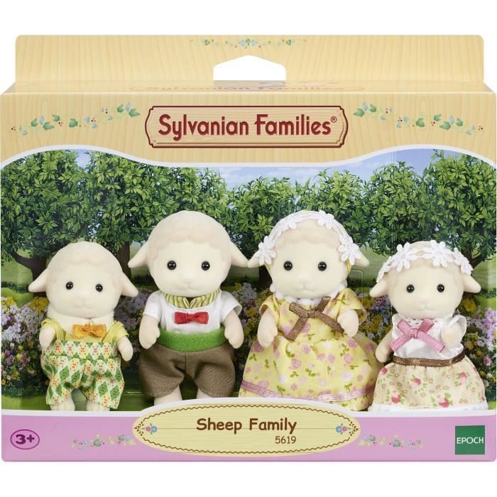 SYLVANIAN FAMILIES - Famiglia di pecore - 4 figure accuratamente vestite e in posa