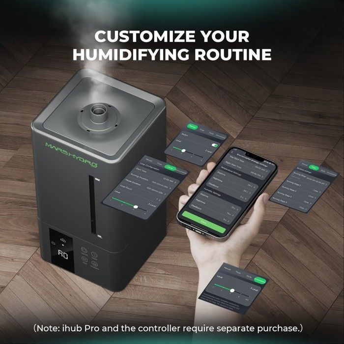 Humidificateur Ultrasonique à Brouillard Froid de 6L Mars Hydro avec Contrôle Smart APP via iControl 2