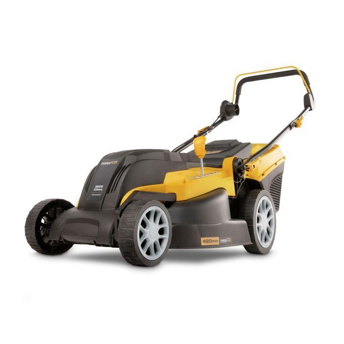 Tondeuse Gazon Électrique POWERPLUS POWXG6281 - 2000W, 420mm Ø, Ramassage, Mulching, Éjection Arrière