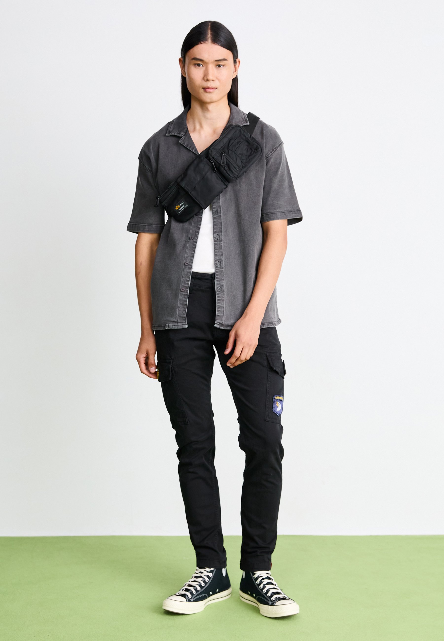 Pantalon cargo Alpha Industries PETROL PATCH - Noir
