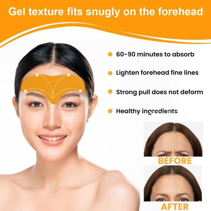 20 parches antiarrugas para el rostro, la frente y entre los ojos.