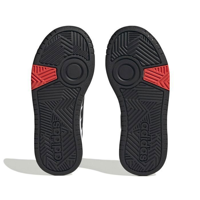 Chaussures basses en cuir ou simili Hoops 3.0 K - Adidas - Garçon - Blanc