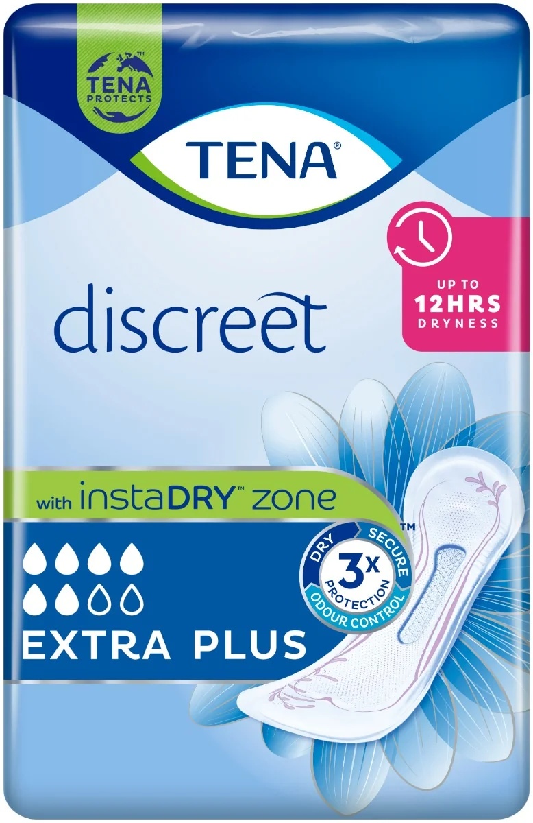 TENA Discreet Extra Plus Instadry 16 Packungen für mäßigen Harndrang