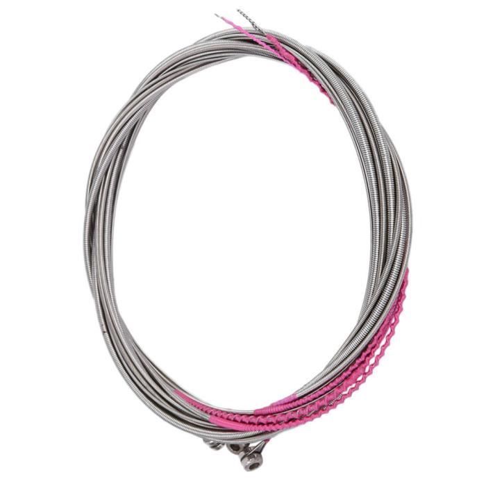 Cuerdas para bajo eléctrico Qiilu - 4 cuerdas - Acero inoxidable - Aleación de níquel-cobre - Plata