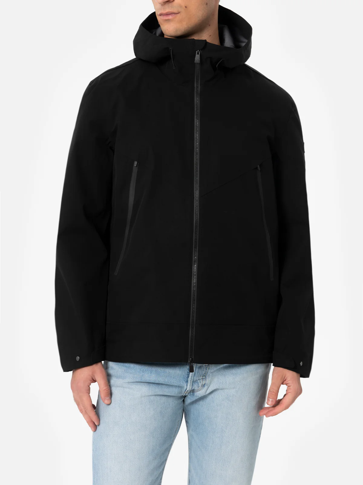 Parson herenjas met capuchon, zwart, 3 lagen