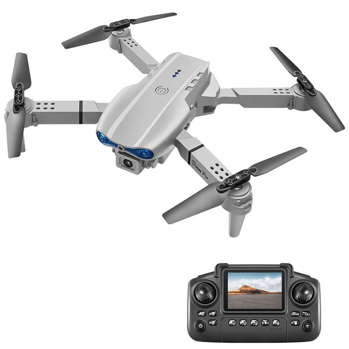 Drone with Camera, Remote Control with Screen, Foldable RC Quadcopter Drone for Beginners, Toy for Boys and Girls, Christmas Gifts, Gray