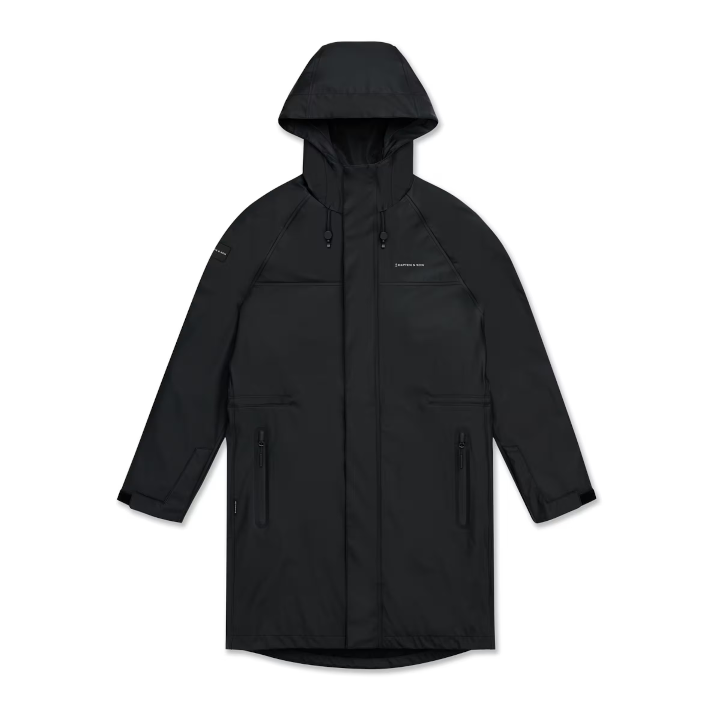 Veste imperméable longue noire de tous les jours