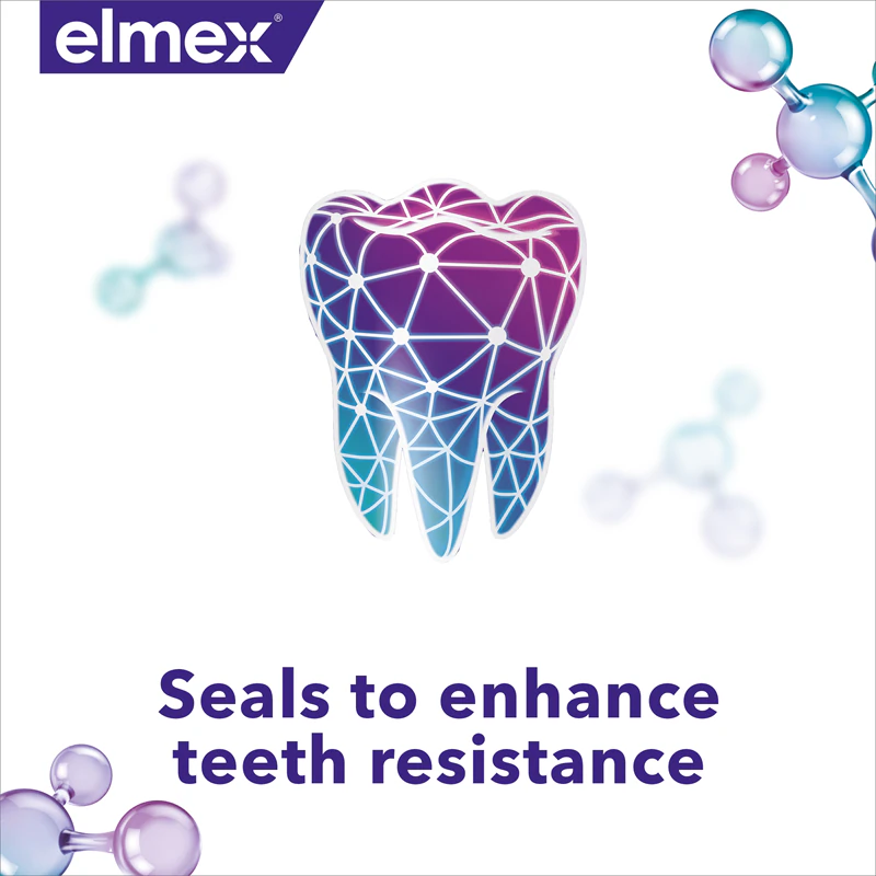 Creme dental Elmex Opti-namel Seal & Strengthen para proteção do esmalte.