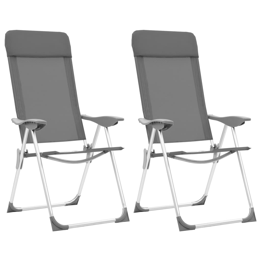  Vidaxl Garden Chair Grey 2 Pieces