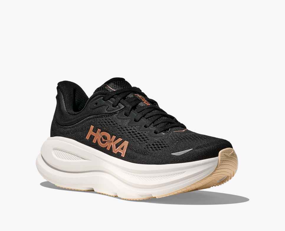 HOKA Bondi 9 Schwarz / Roségold
