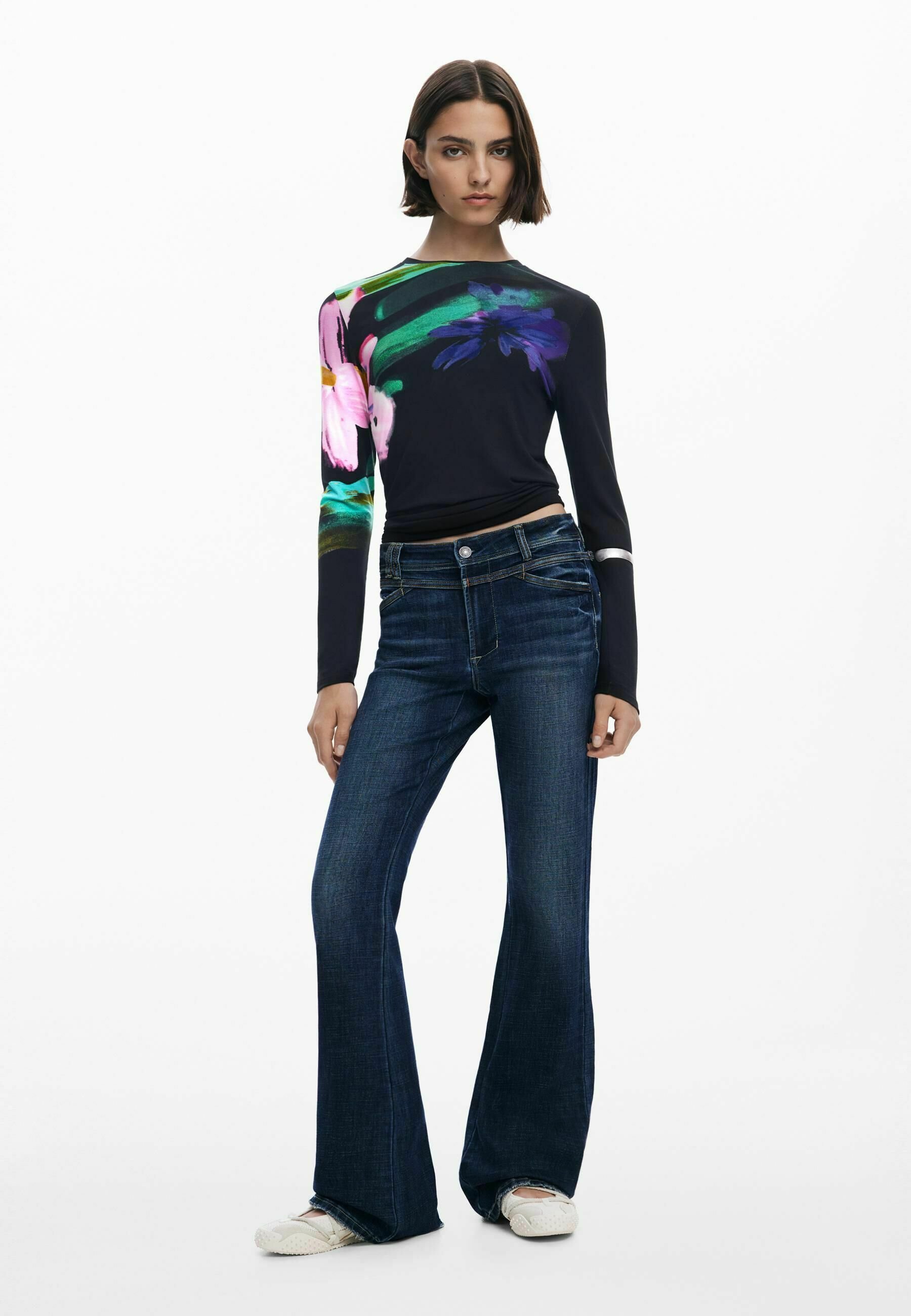 Desigual FLOREALE - Maglia a maniche lunghe - nera
