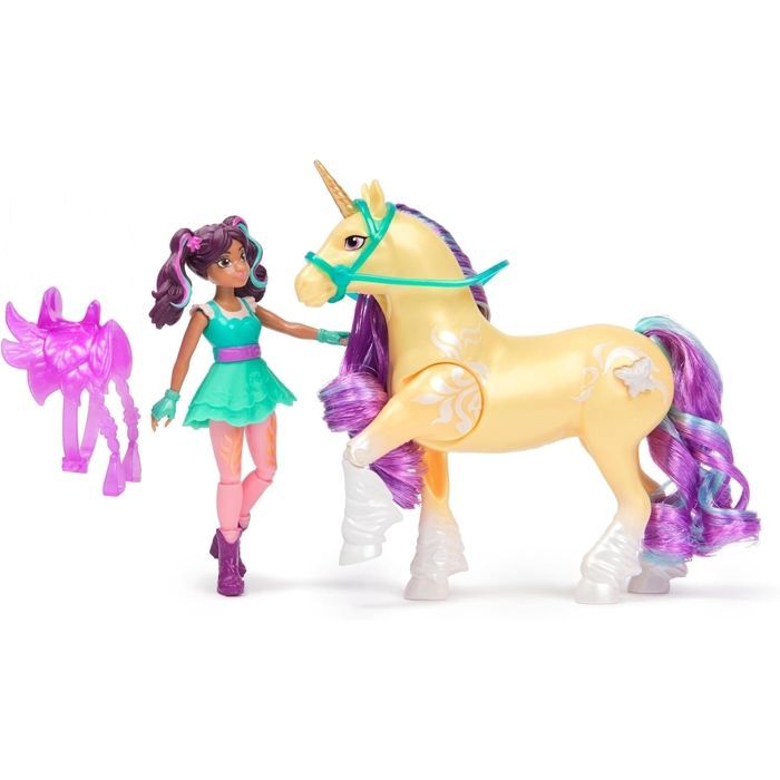 Unicorn Academy Einhornblatt mit Lichtern und Ava-Puppe
