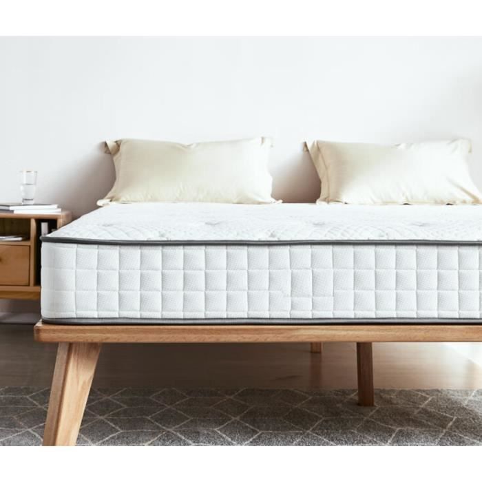 Colchón - Espuma viscoelástica - 140 x 200 cm - 18 cm de grosor - 8 capas de HR Comfort - Doble