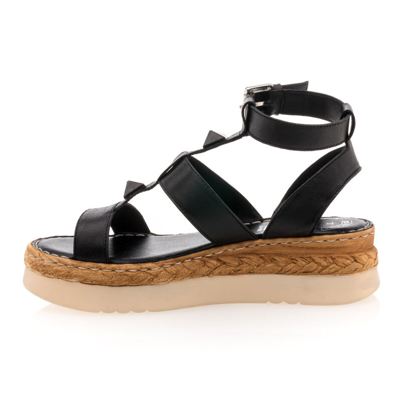Schwarze Damensandalen / Zehenfreie Schuhe