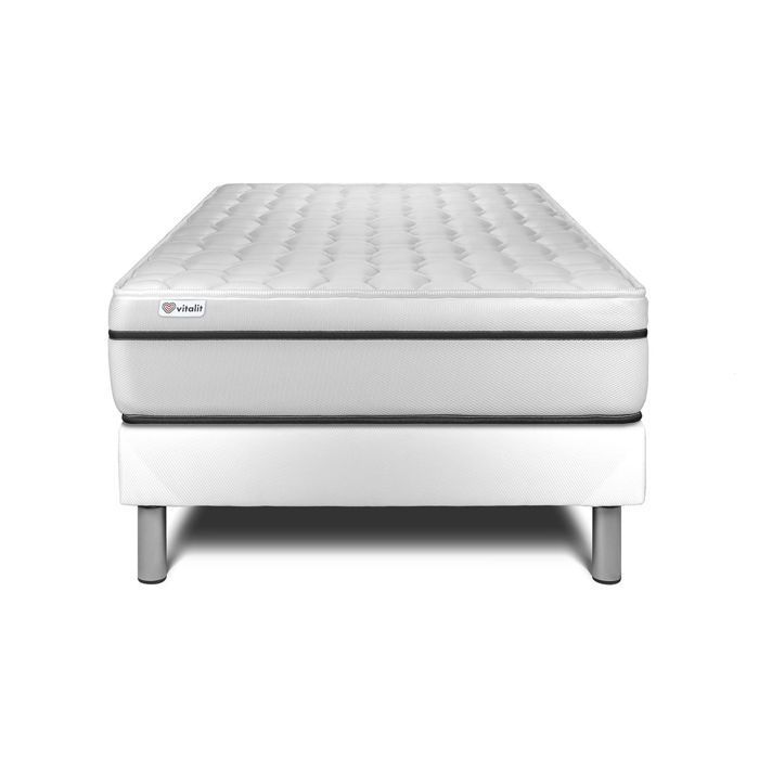 Colchón y base de cama de 90x190 cm - Vital Spa Blanco