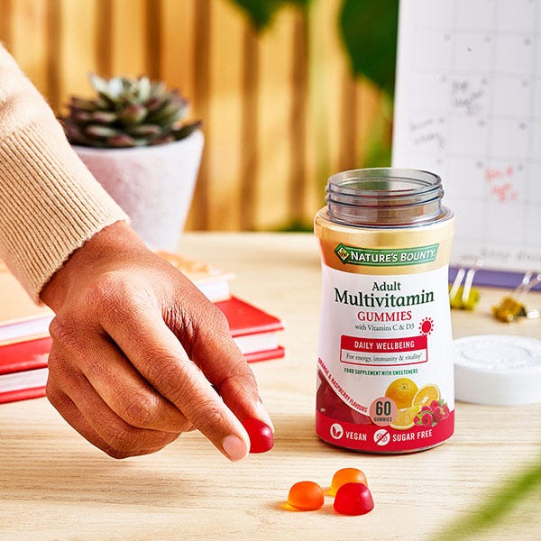 Voksen multivitamin C-vitamin D3 vingummier | 60 enheder