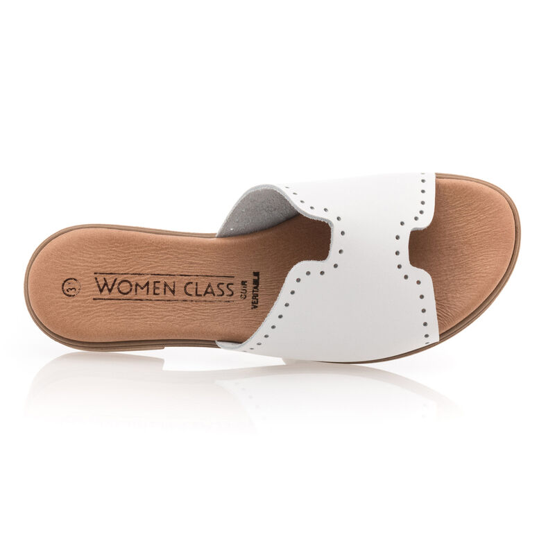 Zuecos/mules blancos para mujer