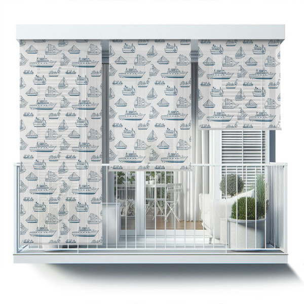 Roleta zewnętrzna - 40x180 cm -Statki