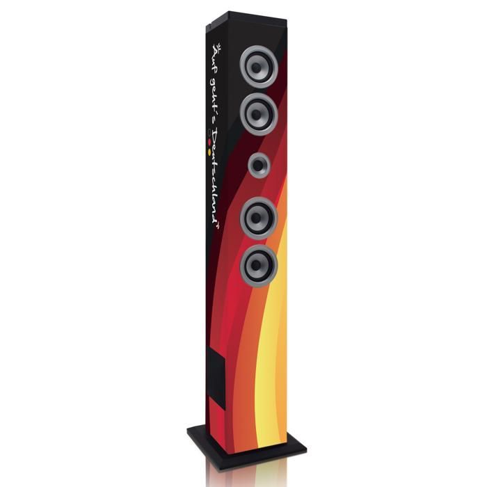 Ices IBT-6 Deutschland - Bluetooth® Sound Tower with FM Radio, USB and SD Card Reader - German Flag