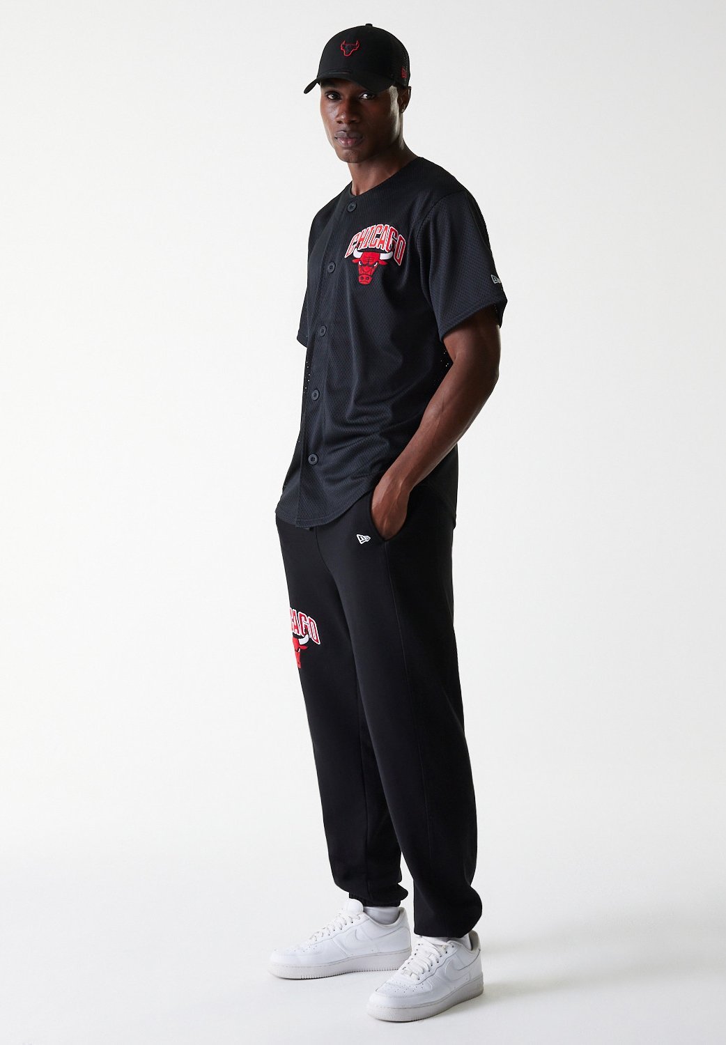 Pantalon de survêtement New Era Chicago Bulls Graphic Jogger - Noir