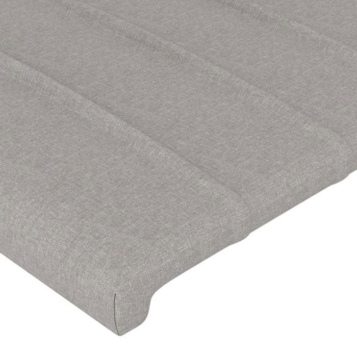 Tête de lit - vidaXL - 2 pcs - Gris clair - Tissu durable - Hauteur réglable
