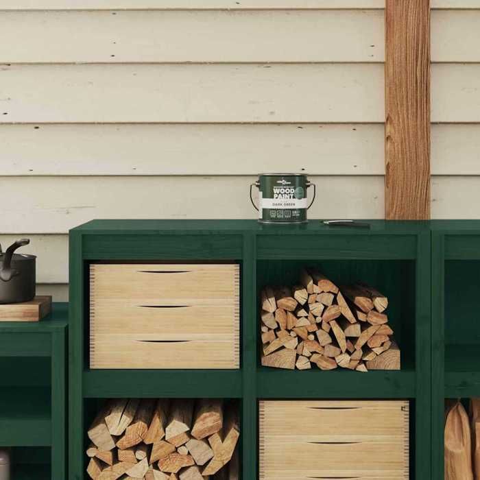 Peinture pour bois d'extérieur - vidaXL - Vert - 16,5 x 16,5 x 15,9 cm - Protection contre les intempéries