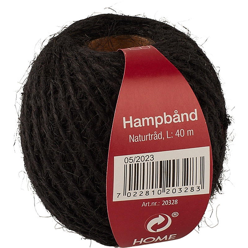 Hemtejp hampa 40 mx 2 mm naturlig