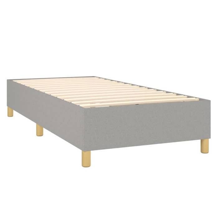 Rete a doghe con materasso - Maison Exclusive - 90x200 cm - Grigio chiaro - Massimo relax