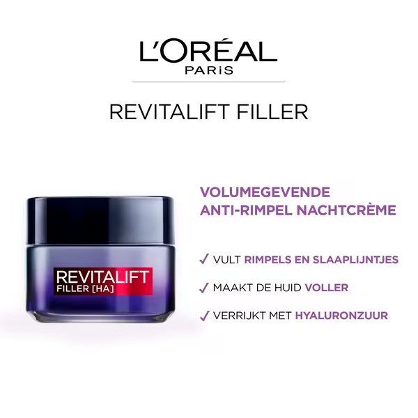 L'Oréal Paris Revitalift Filler nočný krém proti vráskam<br>50ml - Normálna a zrelá pleť