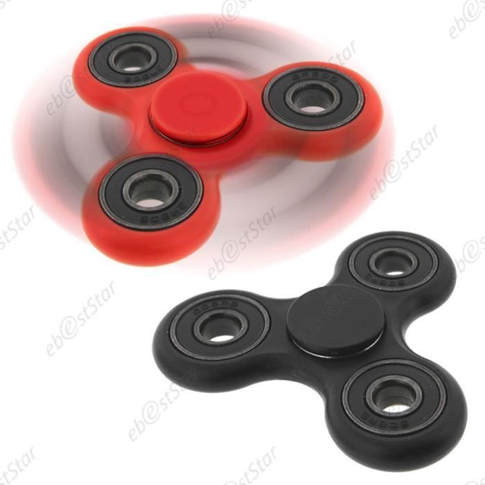 ebestStar® Fidget Spinner, musta ja punainen - x2 käsikäyttöistä fidget-stressiä lievittävä gyroskooppi metallilaakerilla varustettu aikuisten lelu